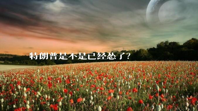 特朗普是不是已经怂了？