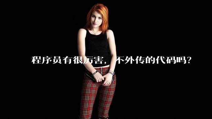 程序员有很厉害，不外传的代码吗？