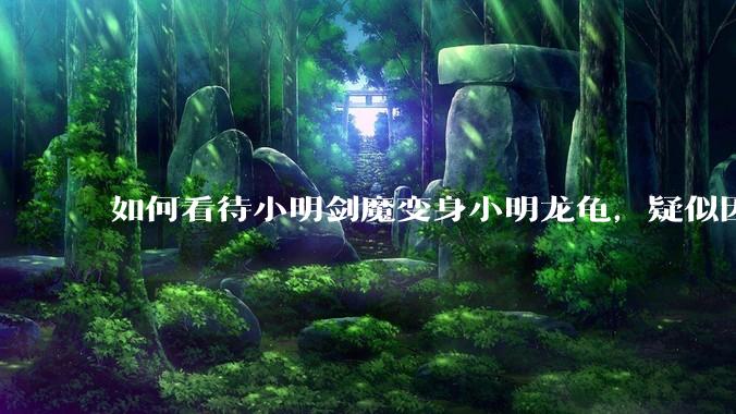 如何看待小明剑魔变身小明龙龟，疑似因为财产问题引发离婚风波？