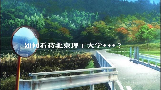 如何看待北京理工大学***?