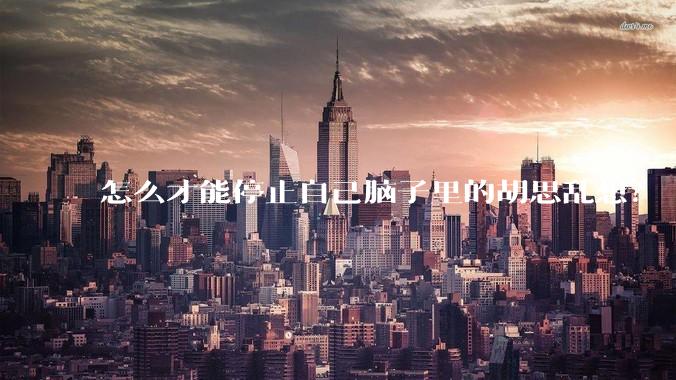 怎么才能停止自己脑子里的胡思乱想？