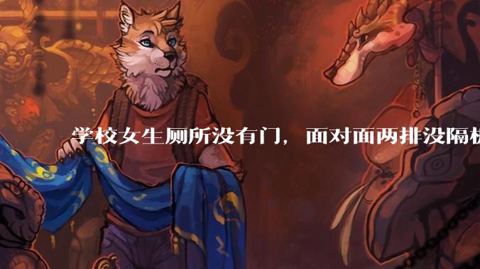 学校女生厕所没有门，面对面两排没隔板，蹲坑害羞，怎么办?