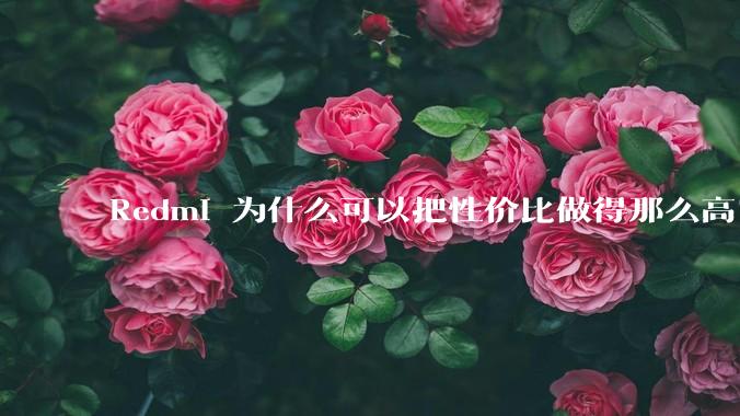 Redmi 为什么可以把性价比做得那么高？